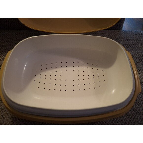 Vintage‎ 1970's Tupperware Harvest Gold Steamer Model #1273 - Picture 4 of 6